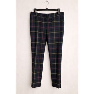 Talbots Hampshire Ankle Pants Women 8 Plaid Tartan Slim Fit Lined Workwear